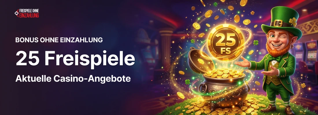 25 Freispiele ohne Einzahlung in Online Casinos